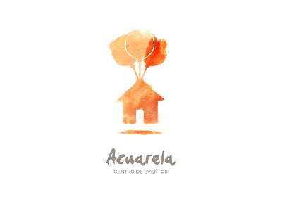 Acuarela balloons center events house watercolor