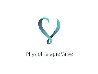 Physiotherapie Valve care health heart initials logo physiotherapie