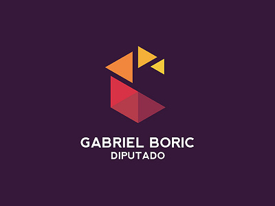 Gabriel Boric branding colorful geometric logo
