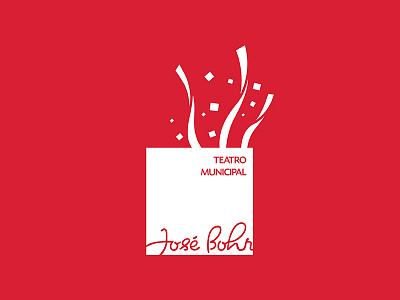 Theatre José Bohr arts bold branding logo red teatro theatre typo