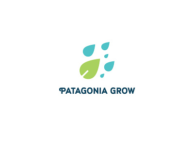 Patagonia Grow branding colorful green grow imagotype leaf logo patagonia rain sprout