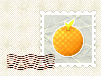 Stamp correo estampilla fresco fresh mail naranja orange stamp