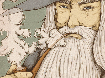 Gandalf drawing gandalf hobbit illustration istar lord magician mithrandir rings