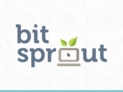 Bitsprout bit bitsprout computer cursor development leaf logo redesign software sprout web