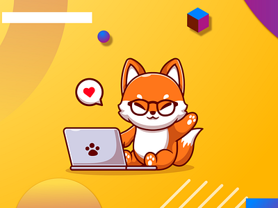 Cute Fox design illustration vector