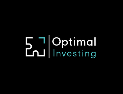 Optimal Investing (negative) branding design logo minimal