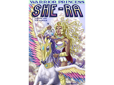 Warrior Princess Graphic Novel Cover - She-Ra 2d comic art costume design digital painting graphic novel art illustration