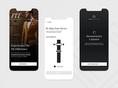 Knot Standard - Measurement App Design app app design app ui brand branding clothing figma graphic design identity logo measure measurement menswear ui ux vector wireframe