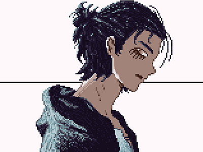 Pixel Art Redraw: Eren Jaeger anime anime art illustration pixel pixelart pixelartist redraw