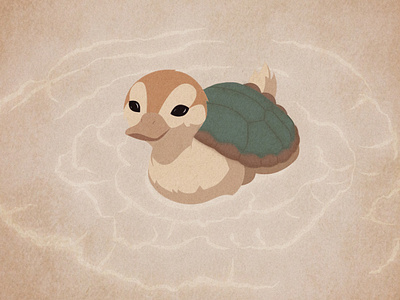 Turtleduck animal anime animeart comic illustration illustrator photoshop