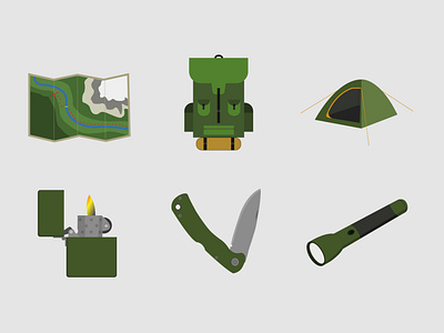 Outdoor / survival icons