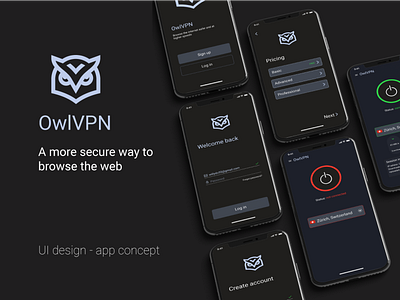 OwlVPN - VPN app concept | UI design