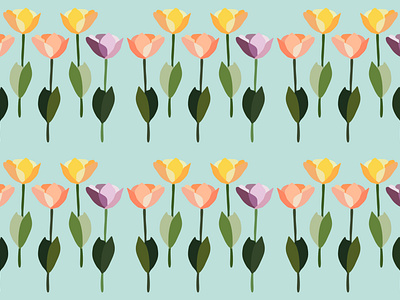Orderly Tulips