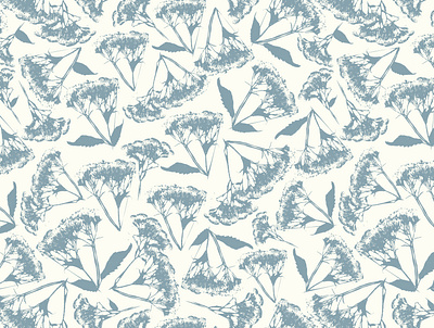Cream and Blue Wildflowers design pattern pattern design pressed flowers spring surface design surface pattern design vector