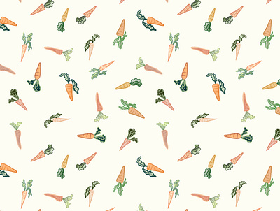 Tiny Tossed Carrots carrot design illustration pattern pattern design surface design surface pattern design