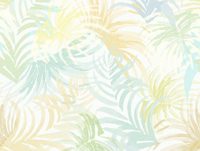 Watercolor Palms in Green and Yellow design illustration palms pattern pattern design surface design surface pattern design watercolor palms