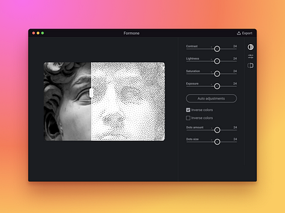 🚀 Introducing Formo.one application filters generative macos photo edit ui