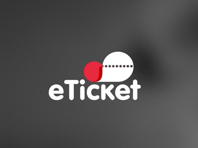 eTicket cloud flight ticket service identity logo sky