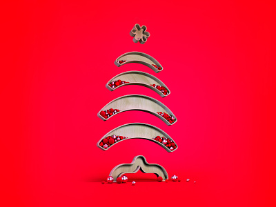 Merry Christmas people! 3d cinema logo rendering signage
