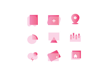Glass icon app branding design glass gradient graphic design icon illustration logo pink typography ui ux vector