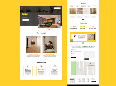 Interior design website app appdesign branding design glass gradient interior desgin ui website yellow