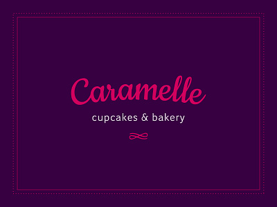 Caramelle - Cupcakes & Bakery bakery brand branding candy cupcakes pink purple script sweet