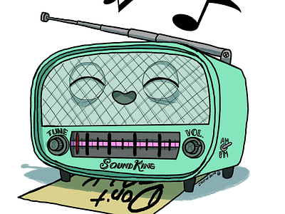 Doodle Club 2020 - Radio art challenge cute doodle club fun horror illustration justinlangfordart music pontypool radio