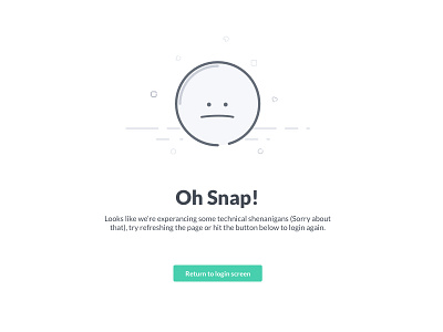 Oh Snap! Error state