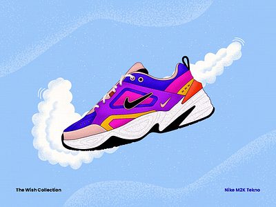 Nike in the clouds. artwork cloud design digital art grain graphic design illustration nike shoe shoes