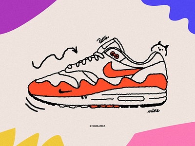 Nike Air Max 1 x Patta airmax1 airmaxpatta artwork colors digital art grain graphic design illustration illustrator nike nikeairmax shoe shoes sneakers