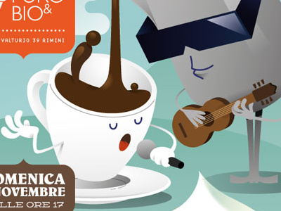 Puro & Bio - winter poster bio chocolate cream cup illustration jug organic poster puro typography vector waffle