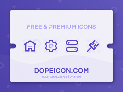 Dopeicon - Icon Showcase 001 animation app branding design dopeicon flat freebies home icon illustration logo pin setting type typography ui ux vector web website