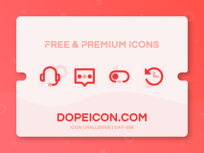 Dopeicon - Icon Showcase 008 animation app branding design dopeicon flat freebies icon illustration logo message support toggle type typography ui ux vector web website