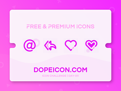 Dopeicon - Icon Showcase 011 @ animation app branding design dopeicon flat freebies icon illustration like logo reply type typography ui ux vector web website
