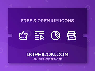 Dopeicon - Icon Showcase 015 animation app branding design dopeicon flat freebies icon illustration logo playlist printer type typography ui ux vector vip web website