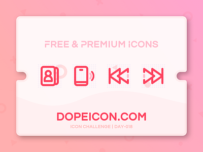 Dopeicon - Icon Showcase 018 animation app branding call contact design dopeicon flat freebies icon illustration logo phone type typography ui ux vector web website
