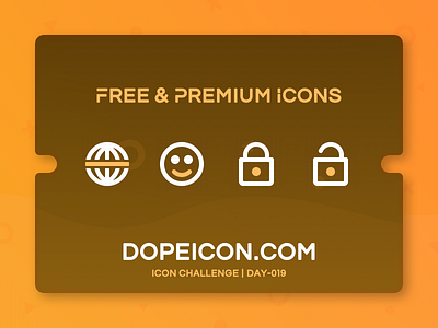 Dopeicon - Icon Showcase 019 animation app branding design dopeicon emoji flat freebies icon illustration language locked logo type typography ui ux vector web website