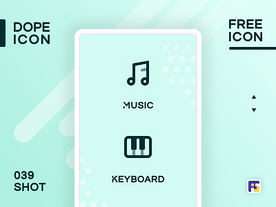 Dopeicon - Icon Showcase 039 animation app branding design dopeicon flat freebies icon illustration keyboard logo music music album type typography ui ux vector web website