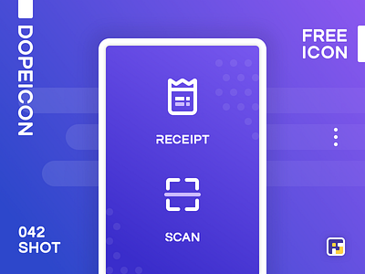 Dopeicon - Icon Showcase 042 animation app branding design dopeicon flat freebies icon illustration logo receipt scan type typography ui ux vector web website