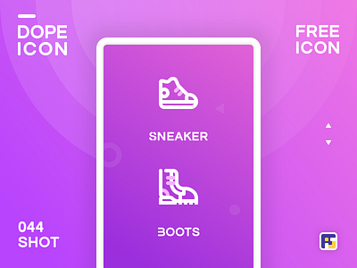 Dopeicon - Icon Showcase 044 animation app boots branding design dopeicon flat freebies icon illustration logo sneakers type typography ui ux vector web website