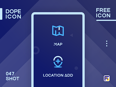 Dopeicon - Icon Showcase 047 animation app branding design dopeicon flat freebies icon illustration loaction logo maps type typography ui ux vector web website