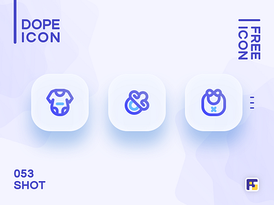 Dopeicon - Icon Showcase 053 animation app baby baby clothes branding design dopeicon flat freebies icon illustration logo pacifier type typography ui ux vector web website