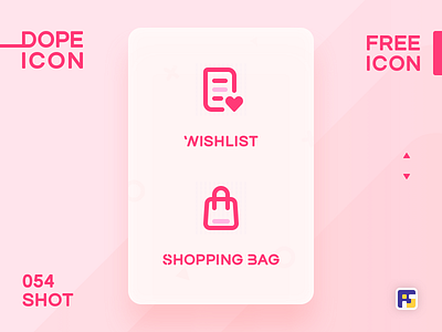 Dopeicon - Icon Showcase 054 animation app branding design dopeicon flat freebies icon illustration logo shopping bag shopping basket type typography ui ux vector web website wish list