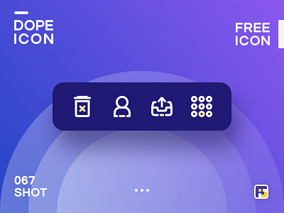 Dopeicon - Icon Showcase 067 animation app branding delete design dopeicon flat freebies icon illustration logo type typography ui upload ux vector web website