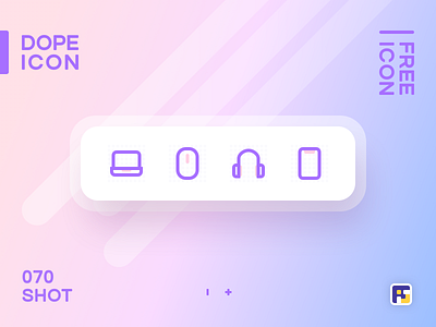Dopeicon - Icon Showcase 070 animation app branding design dopeicon flat freebies headphone icon illustration iphone logo mac mini type typography ui ux vector web website