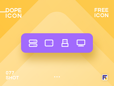 Dopeicon - Icon Showcase 077 animation app branding design dopeicon flat freebies icon illustration ipad logo server type typography ui usb ux vector web website