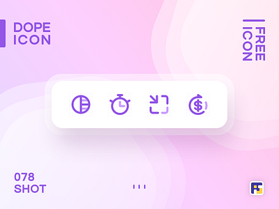 Dopeicon - Icon Showcase 078 animation app branding design dopeicon flat freebies icon illustration logo refund shadow timer type typography ui ux vector web website