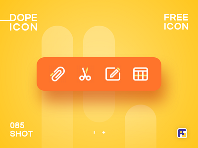 Dopeicon - Icon Showcase 085 animation app attached branding design dopeicon editing flat form freebies icon illustration logo type typography ui ux vector web website