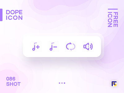 Dopeicon - Icon Showcase 086 add animation app branding design dopeicon flat freebies icon illustration logo music remove type typography ui ux vector web website