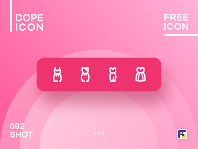 Dopeicon - Icon Showcase 092 animation app branding design dope dopeicon dress dresses flat freebies icon illustration logo type typography ui ux vector web website